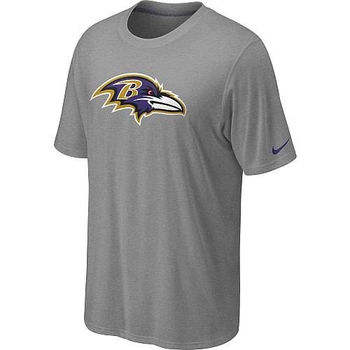 baltimore ravens sideline legend authentic logo dri-fit t-shirt - grey