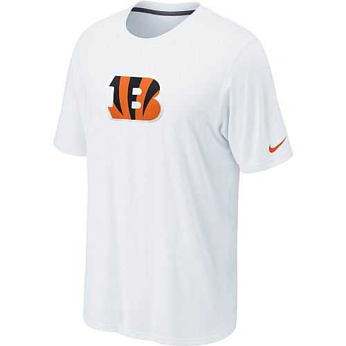 cincinnati bengals sideline legend authentic logo dri-fit t-shirt - white cincinnati bengals sideline legend authentic logo dri-fit t-shirt - white
