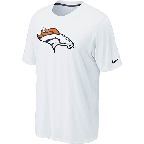 denver broncos sideline legend authentic logo dri-fit t-shirt - white