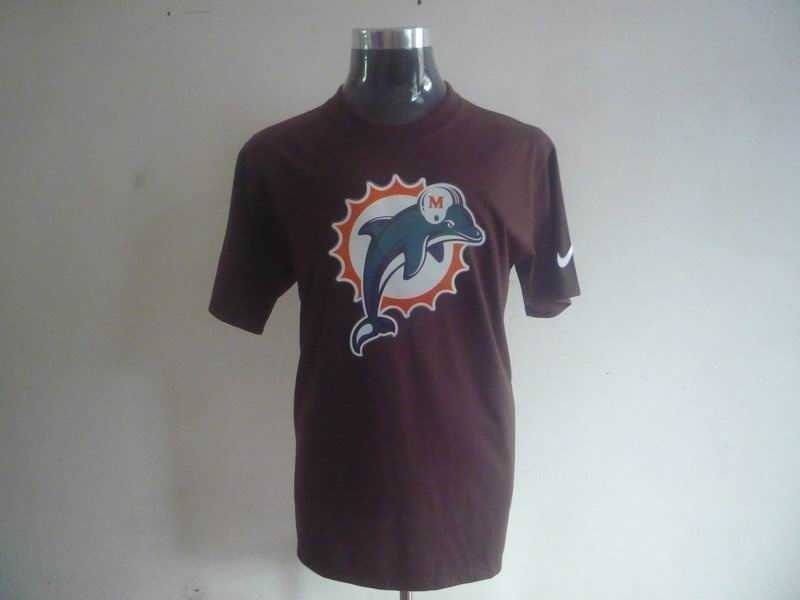 miami dolphins sideline legend authentic logo dri-fit t-shirt brown miami dolphins sideline legend authentic logo dri-fit t-shirt brown