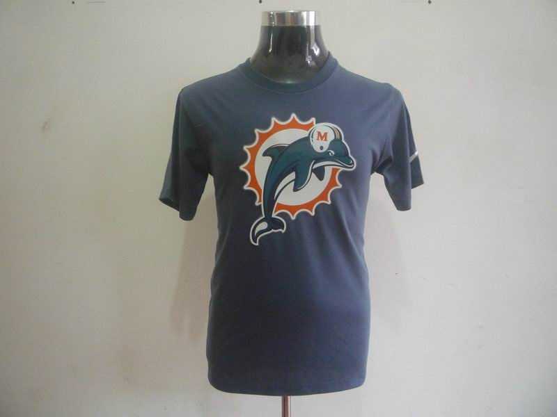 miami dolphins sideline legend authentic logo dri-fit t-shirt grey