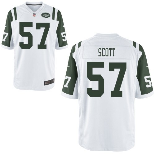 new york jets 57 bart scott game white jerseys new york jets 57 bart scott game white jerseys