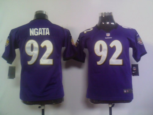 NEW nfl youth baltimore ravens 92 haloti ngata purple jerseys