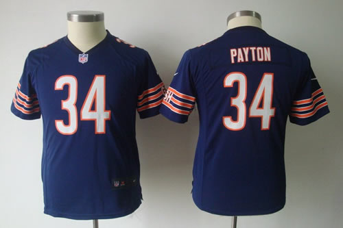 NEW nfl youth chicago bears 34 walter payton d.blue jerseys