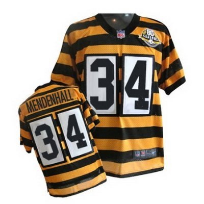steelers #34 rashard mendenhall 80th anniversary throwback stitched nfl elite jerseys