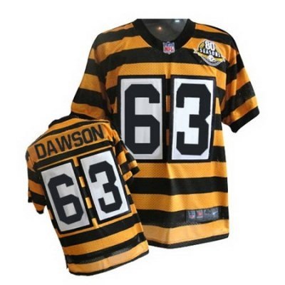 steelers #63 dawson 80th anniversary throwback stitched nfl elite jerseys