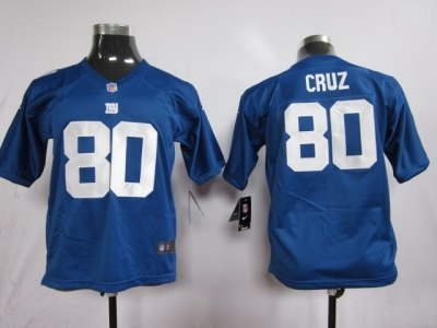 youth nfl new york giants #80 victor cruz blue jerseys