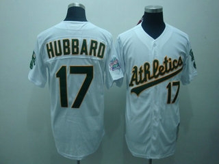 oakland athletics 17 hubbard white throwback