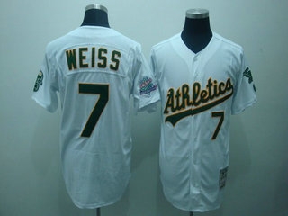 oakland athletics 7 weiss white throwback