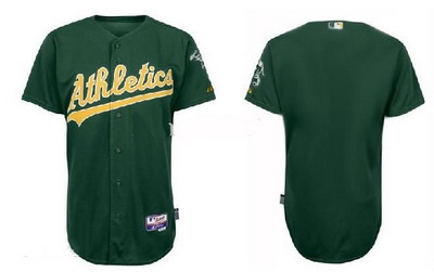 oakland athletics jerseys #blank green cool base jersey