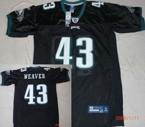 philadelphia eagles #43 weaver black jersey