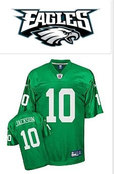 philadelphia eagles 1960 desean jackson #10 throwback team color jersey