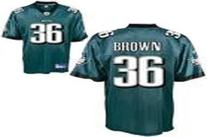 philadelphia eagles 36 brown green