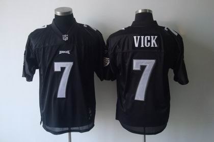 philadelphia eagles 7 michael vick full black jersey