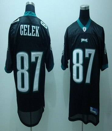 philadelphia eagles 87# celek black jerseys