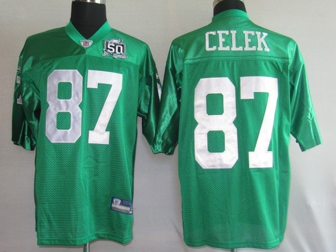philadelphia eagles 87# celek green [50th philadelphia eagles 87# celek green [50th