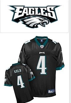 philadelphia eagles kevin kolb #4 alternate black jersey