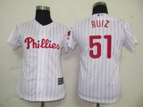 philadephia phillis 51 ruiz white red strip women philadephia phillis 51 ruiz white red strip women