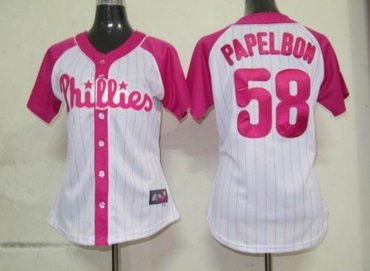 philadephia phillis 58 papelbon womens pink splash fashion jersey philadephia phillis 58 papelbon womens pink splash fashion jersey