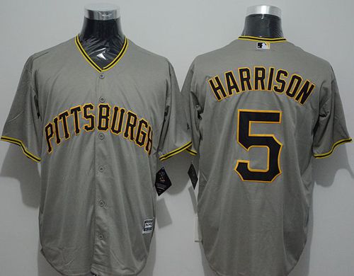 pirates #5 Josh Harrison Grey New Cool Base Stitched MLB Jersey