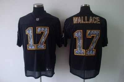 pittsburgh steelers #17 mike wallace jerseys black [2011 sideline united]