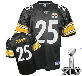 pittsburgh steelers #25 clark black jersey {2011 super bowl xlv }