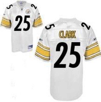 pittsburgh steelers #25 ryan clark jersey white