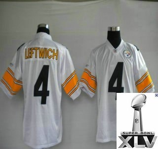pittsburgh steelers #4 leftwich white jerseys {2011 super bowl xlv }