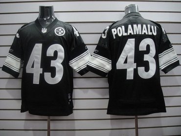 pittsburgh steelers #43 polamalu black specter style