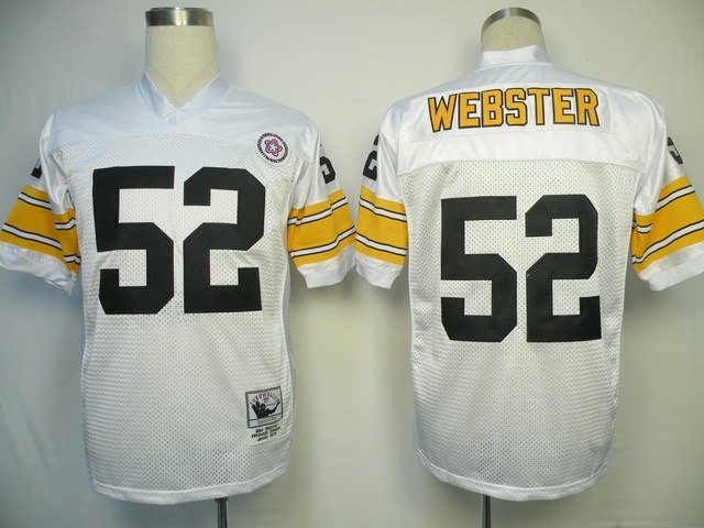 pittsburgh steelers #52 mike webster m&n white