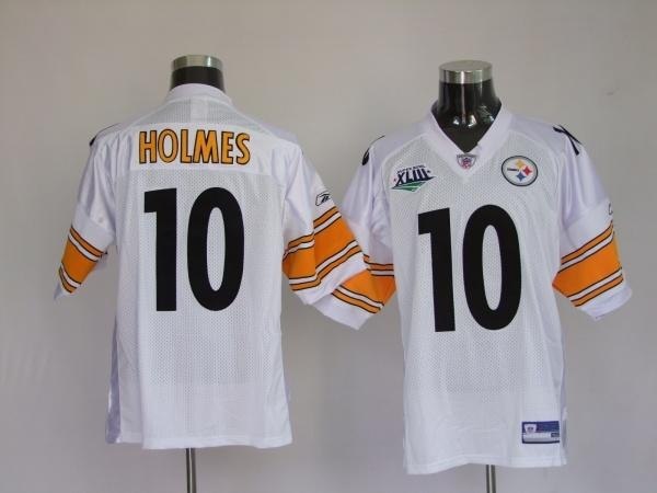 pittsburgh steelers 10 santonio holmes super bowl xliii white jerseys