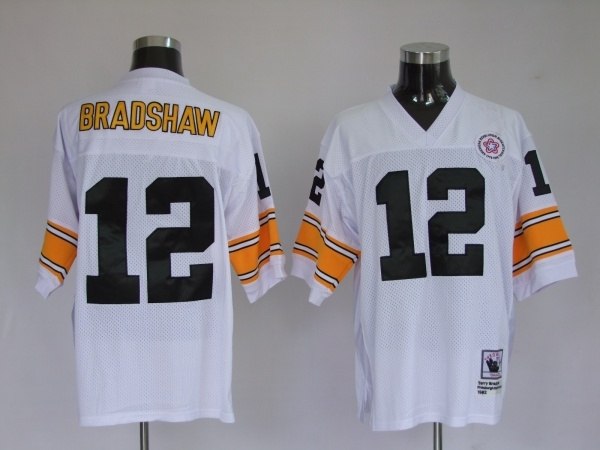 pittsburgh steelers 12 bradshaw white