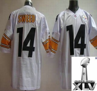 pittsburgh steelers 14 limas sweed white jerseys {2011 super bowl xlv }
