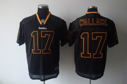 pittsburgh steelers 17 mike wallace black champs tackle twill jerseys