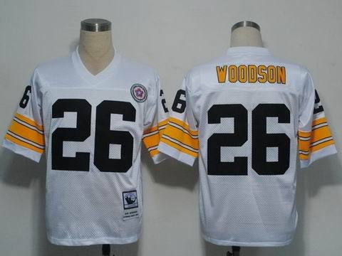 pittsburgh steelers 26 woodson throwback white