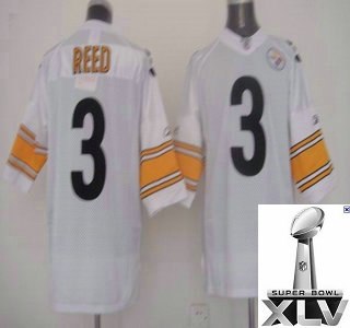 pittsburgh steelers 3 jeff reed white jerseys {2011 super bowl xlv }