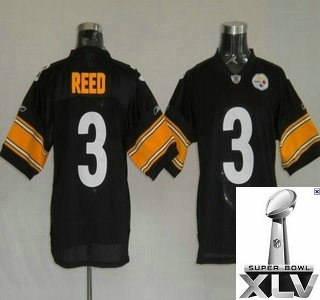 pittsburgh steelers 3 reed black jerseys {2011 super bowl xlv }