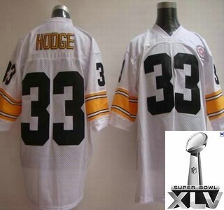 pittsburgh steelers 33 hodge white throwback jerseys {2011 super bowl xlv }