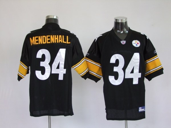 pittsburgh steelers 34 rashard mendenhall black (white number)