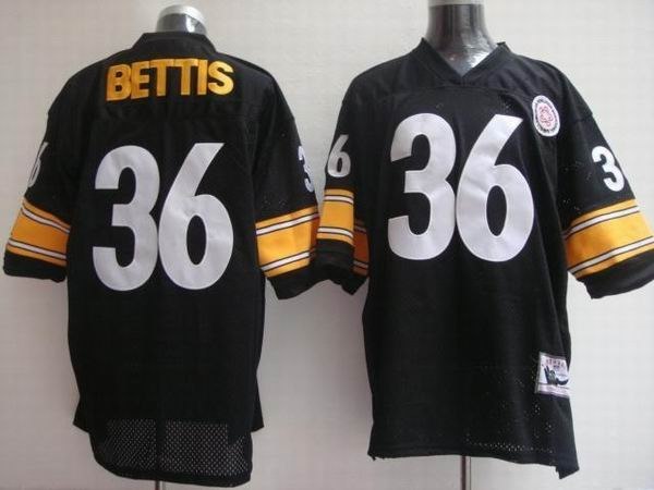 pittsburgh steelers 36 bettis black throwback jers