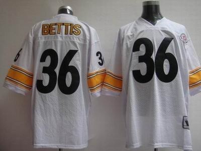 pittsburgh steelers 36 bettis white throwback jerseys
