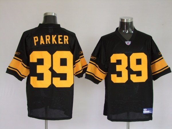 pittsburgh steelers 39 willie parker black (yellow number)