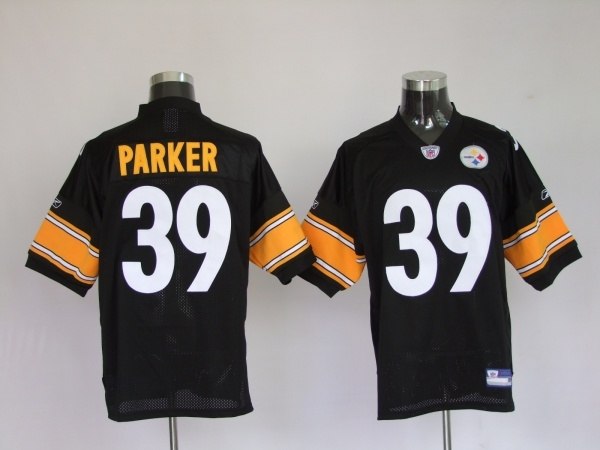 pittsburgh steelers 39 willie parker black(white number)