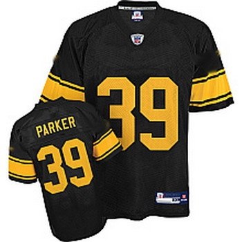 pittsburgh steelers 39 willie parker black jerseys yellow number