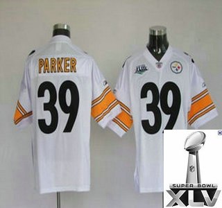 pittsburgh steelers 39 willie parker white jerseys {2011 super bowl xlv }