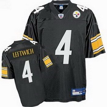 pittsburgh steelers 4 byron leftwich team black color jersey