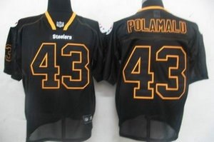 pittsburgh steelers 43 polamalu black field shadow premier jerseys