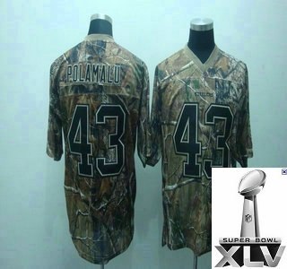 pittsburgh steelers 43 troy polamalu {2010 real tree collection} {2011 super bowl xlv }