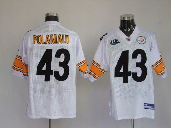 pittsburgh steelers 43 troy polamalu white