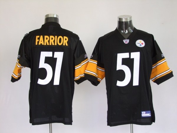 pittsburgh steelers 51 forrior black (white number)
